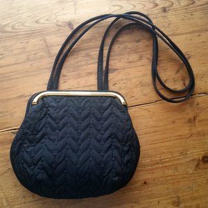 Vintage Valentino Orlandi Quilted shoulder bag. Black